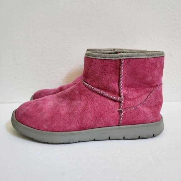 Ugg Australia Girls Boots Pink & Grey - Picture 7 of 13